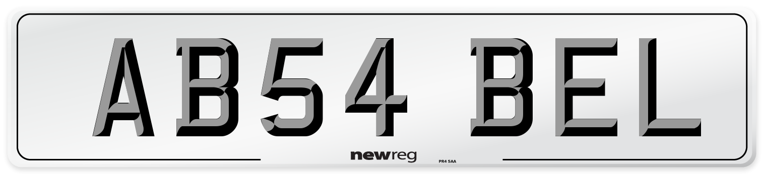 AB54 BEL Number Plate from New Reg